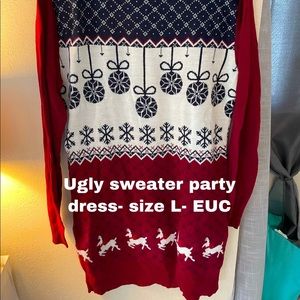 Ugly Christmas sweater dress